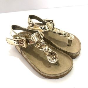Gold Birkenstock inspired sandals